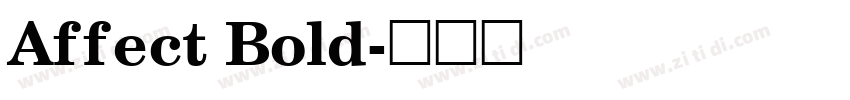 Affect Bold字体转换